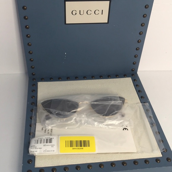 NEW GUCCI GG1006S 001 WOMEN’S GREY CAT EYE SUNGLASSES GUCCI GG 10… - Picture 12 of 16